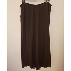 Alex Evening Vintage Black Wide Leg Chiffon Elastic Waist Pants Size 1X EUC